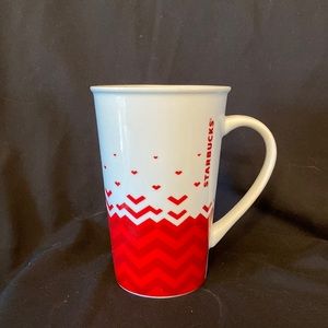 Starbucks Red-on-Red Chevron Mug - 22 ounces!